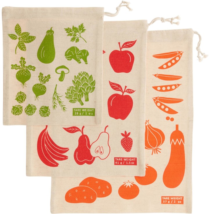 Organic Cotton Produce Bags 3 Pack