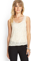 Thumbnail for your product : Forever 21 Sequined Chiffon Sleeveless Top