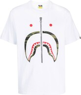 Thumbnail for your product : A Bathing Ape Camo Shark graphic-print T-shirt