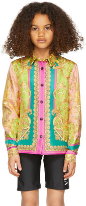Versace Kids Multicolor Barocco Shirt