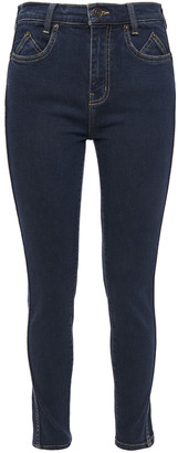 Current/Elliott The Stiletto Cropped High-rise Skinny Jeans