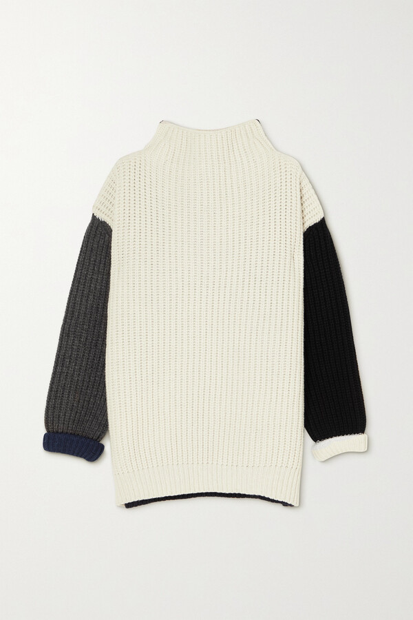 frame color block sweater