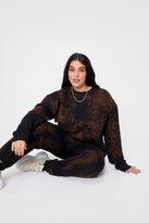 Thumbnail for your product : Nasty Gal Womens Plus Size Tie Dye Sweatshirt - Brown - 16