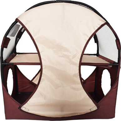 Pet Life Kitty-Play Obstacle Travel Collapsible Soft Folding Pet Cat House