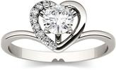 Thumbnail for your product : 4/7 CT TW DEW Forever Brilliant Moissanite 14K White Gold Heart-Shaped Ring