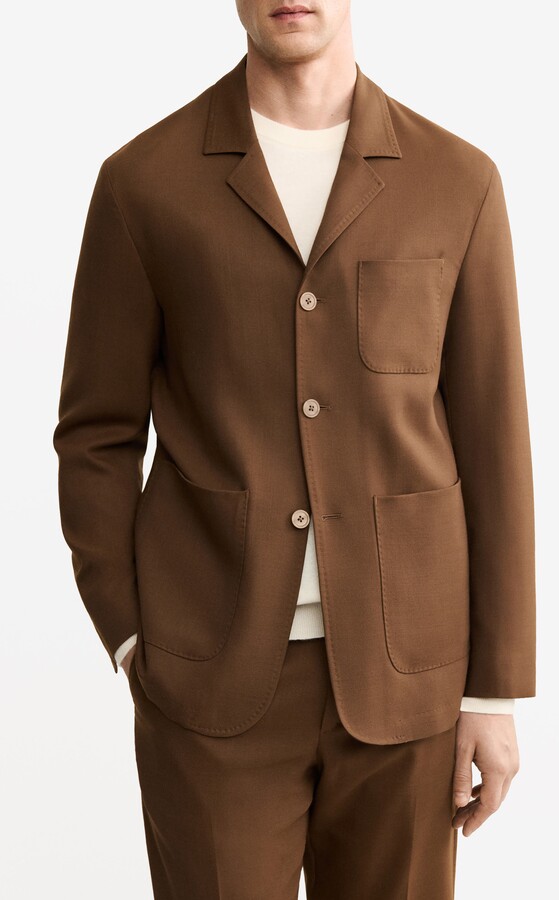 MANGO Wool Blend Sport Coat