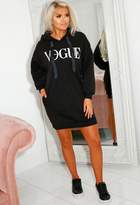 Thumbnail for your product : Pink Boutique Avianna Black Vogue Hooded Fleece Sweat