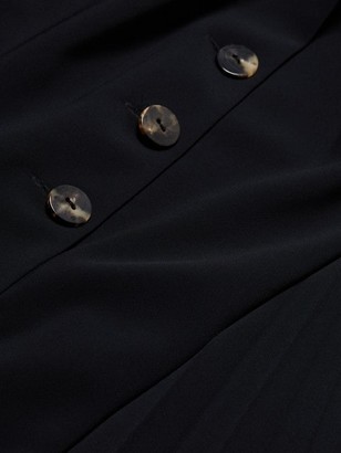 A.W.A.K.E. Mode Button Front Side Pleat Maxi Skirt