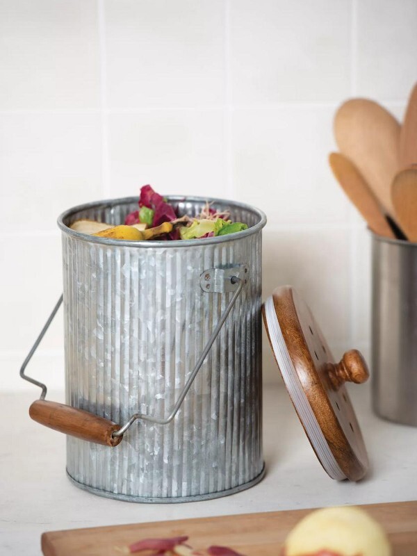 Gardener's Supply Company Galvanized Compost Pail Sturdy Metal