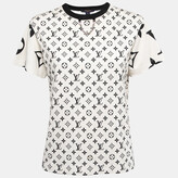 Black/Cream Monogram Cotton T-Shirt S 