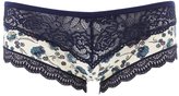 Thumbnail for your product : Charlotte Russe Floral Lace-Trim Boyshort Panties