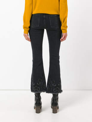 Rag & Bone floral embroidery flared jeans