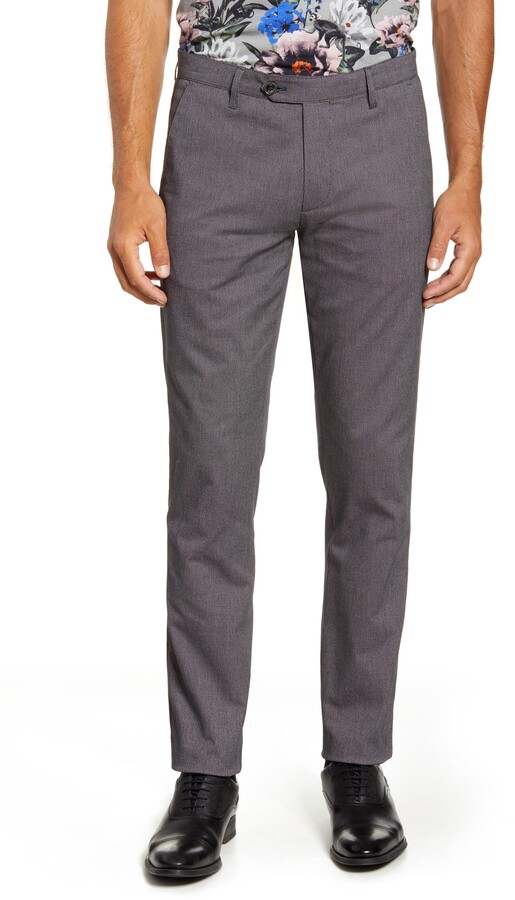 slim fit striped pants