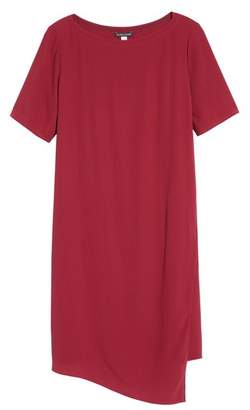 Eileen Fisher Asymmetrical Silk Shift Dress