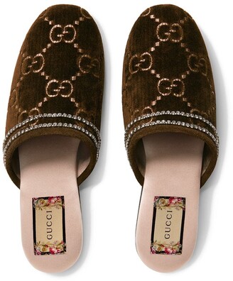 Gucci GG velvet slippers