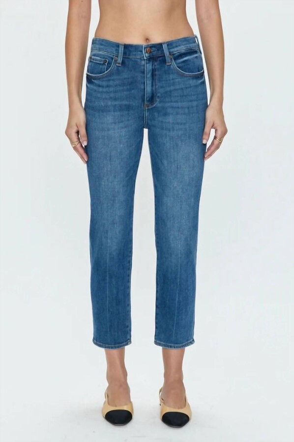 Pistola Denim Monroe High Rise Cigarette Crop Jeans In Amaya