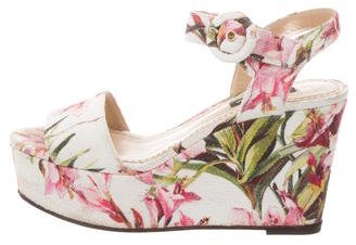 Dolce & Gabbana Floral Platform Wedges