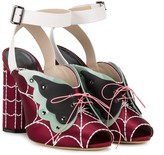 Thumbnail for your product : Marco De Vincenzo Butterfly Web Ankle Strap Sandals