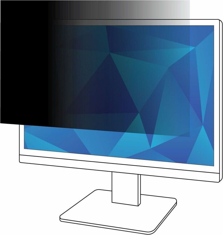3M Privacy Filter Black, Matte - For 32" Widescreen LCD Monitor - 16:9 - Scratch Resistant, Fingerprint Resistant, Dust Resistant - Anti-glare
