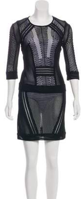 IRO Semi-Sheer Mesh Dress Black Semi-Sheer Mesh Dress