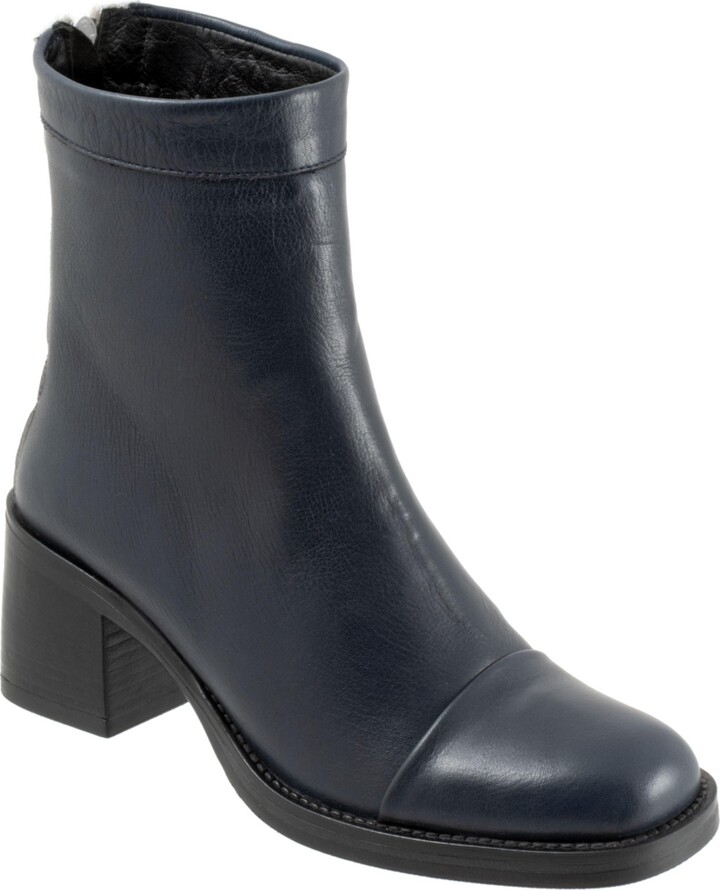 Heeled Navy Boots ShopStyle