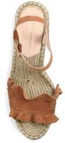 Thumbnail for your product : Loeffler Randall Gabby Ruffle Suede Espadrille Wedge Sandals