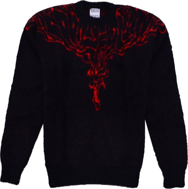Marcelo Burlon County of Milan Fluid Wings Crewneck Jumper