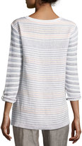 Thumbnail for your product : Nic+Zoe Ahoy Striped Knit Top, Petite
