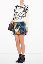 Thumbnail for your product : Carven Flower Print A Line Skirt