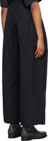Thumbnail for your product : AMOMENTO Black Three Tuck Banding Trousers