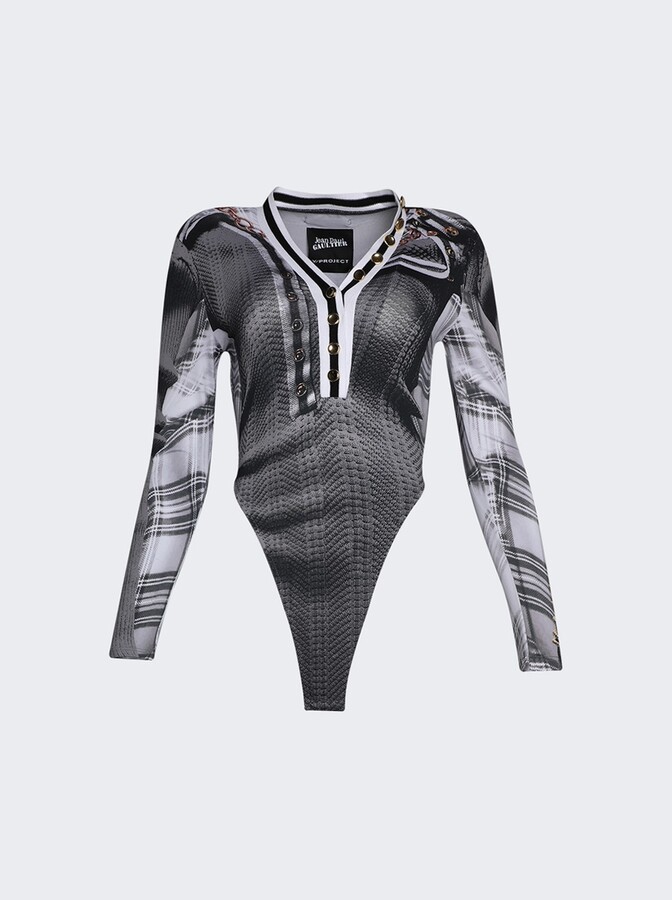 Y/Project X Jean Paul Gaultier Trompe-l'oeil Cardigan Bodysuit