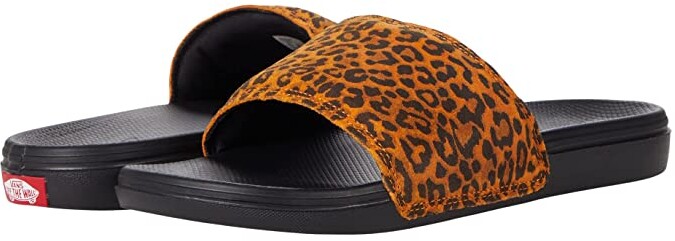 vans leopard slide sandals