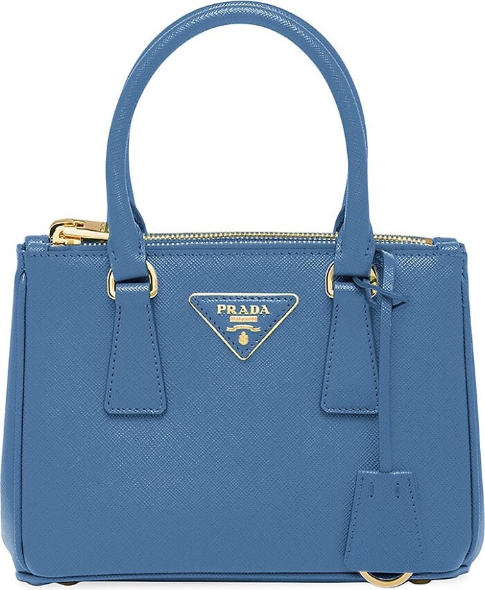 Prada Cleo Satin Bag with Crystals, Women, Light Blue