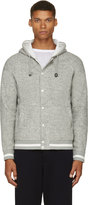 Thumbnail for your product : Band Of Outsiders Greey Fleece Wool Hooded Bomber