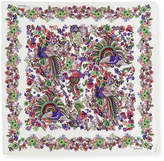 Thumbnail for your product : Roberto Cavalli Floral Silk Satin Square Scarf, Pink/White