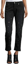 Thumbnail for your product : Hudson Stellar Riley Cropped Easy Slim Jeans, Gray/Black