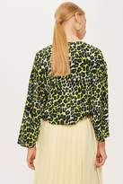 Thumbnail for your product : Topshop Womens Leopard Print Tie Front Blouse - Multi