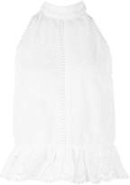 Thumbnail for your product : boohoo Petite Lucy Halterneck Broderie Anglaise Top