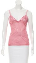 Thumbnail for your product : John Galliano Silk-Trimmed Pointelle Knit Top
