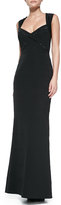 Thumbnail for your product : Aidan Mattox Sleeveless Sweetheart-Neck Gown, Black