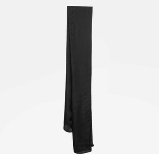 Christian Dior Black Oblique Jacquard Silk Scarf