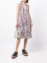 Thumbnail for your product : Pleats Please Issey Miyake Geometric-Print Plissé Dress