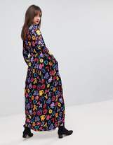 Thumbnail for your product : Love Moschino Balloons Allover Logo Printed Maxi Dress