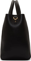 Thumbnail for your product : Sophie Hulme Black Leather Adjustable Tote