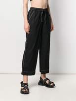 Thumbnail for your product : P.A.R.O.S.H. flare slogan trousers
