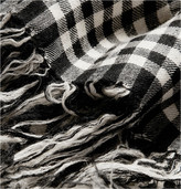 Thumbnail for your product : The Elder Statesman Extra-Long Checked Woven-Cashmere Scarf