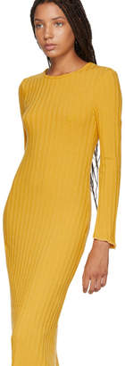 Simon Miller Yellow Stretch Wide Rib Wells Dress