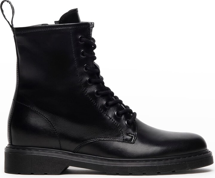 Nero Giardini Clean Calfskin Combat Booties ShopStyle