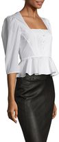 Thumbnail for your product : Temperley London Bounty Cotton Peplum Blouse