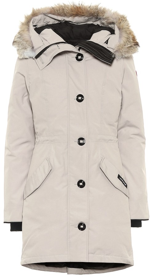 Canada Goose Rossclair fur-trimmed down parka - ShopStyle